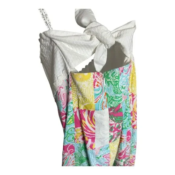 Lilly Pulitzer Franco Strapless Patchwork Mini Dress Multi State  Mind Cotton 4 - Picture 8 of 9
